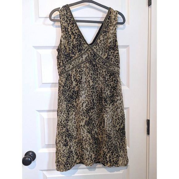 Boston Proper Dresses & Skirts - Boston Proper Muse Silk Leopard Print Dress